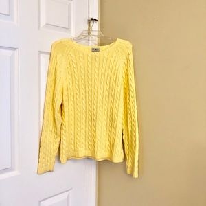 LL Bean cable knit sweater